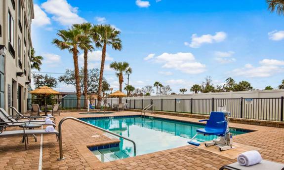 The pool at Best Western Plus at I-95 in St. Augustine.