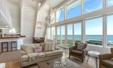 The "Captains Cottage" A-Frame in Vilano available through Florida Rentals in St. Augustine.