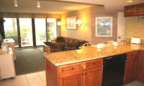 Beach Club kitchen with view in St. Augustine, FL.