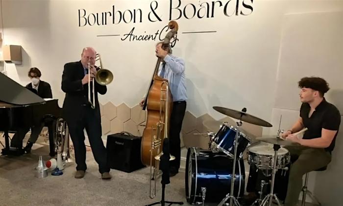 Marc Dickman Jazz Quartet performing at a local eatery