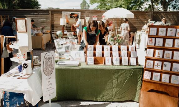 Bear on Paper's vendor table
