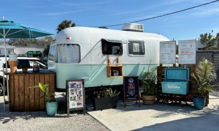 The outside of Peace & Cream's vehicle