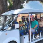 A Pineapple Tour vehicle showing passengers the Senator Tree in St. Augustine